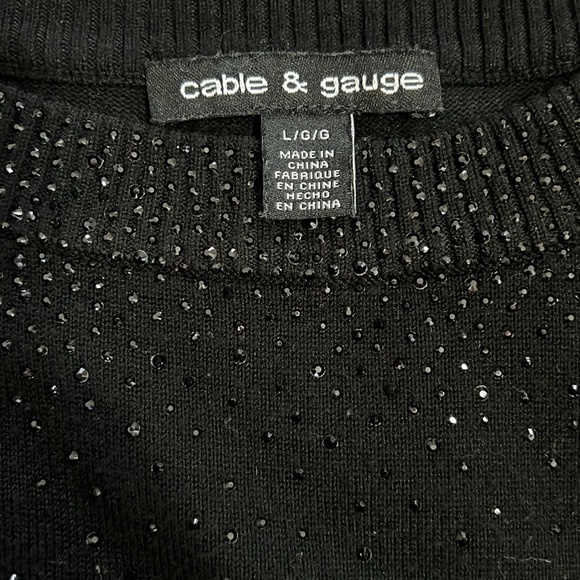 Cable & Gauge black sparkly top in size large - Picture 8 of 8